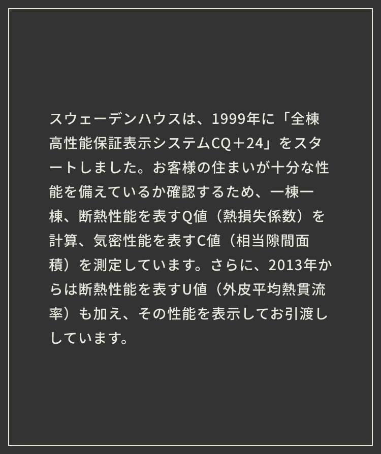 安心の性能保証