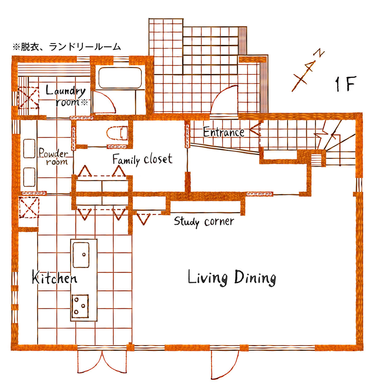 1F 間取り