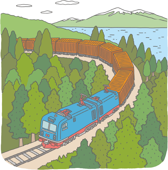 鉄道でのスウェーデン国内輸送